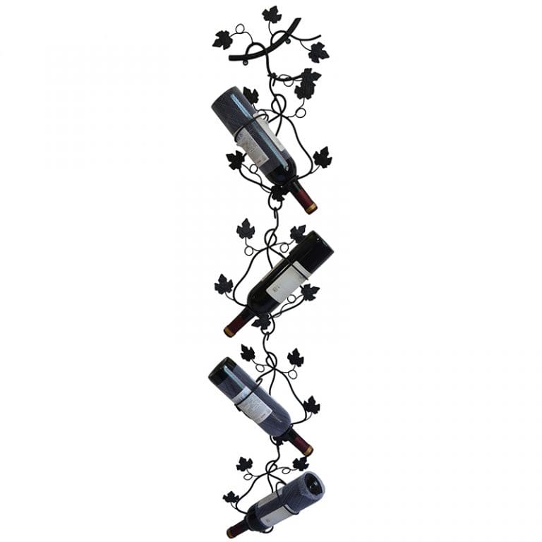Metal Wall-mounted 4 Bottle Wine Rack