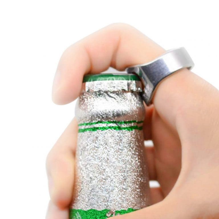 2pcs Stainless Steel Finger Ring Beer Bottle Opener